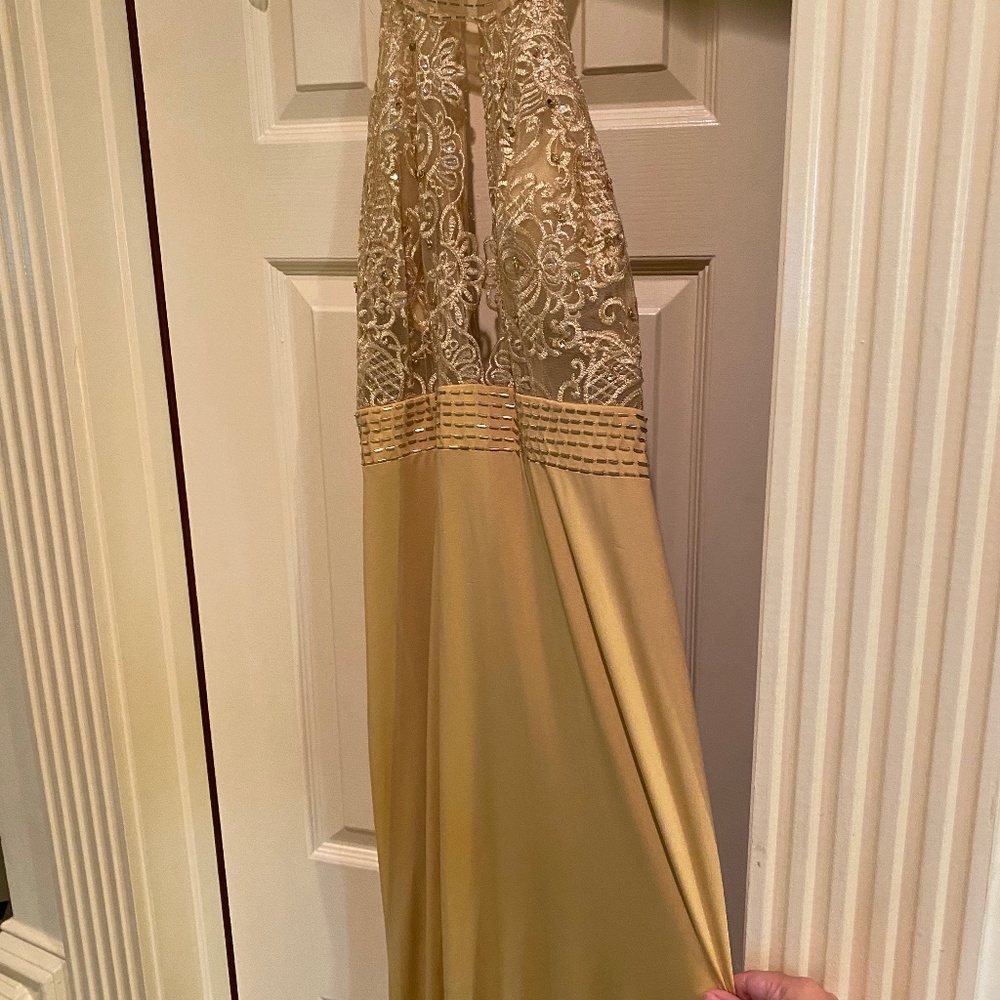 Gold floor length gown